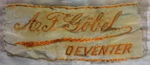 Label with textA. F. Göbel / Deventer