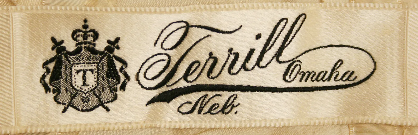 Etiquette avec texte Terrill / Omaha /  Nebraska