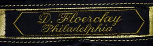 Label met tekst D. Floerckey / Philadelphia