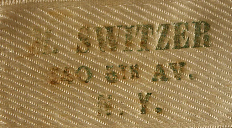 Label with textM. SWITZER/ 140 5th AV./N. Y.