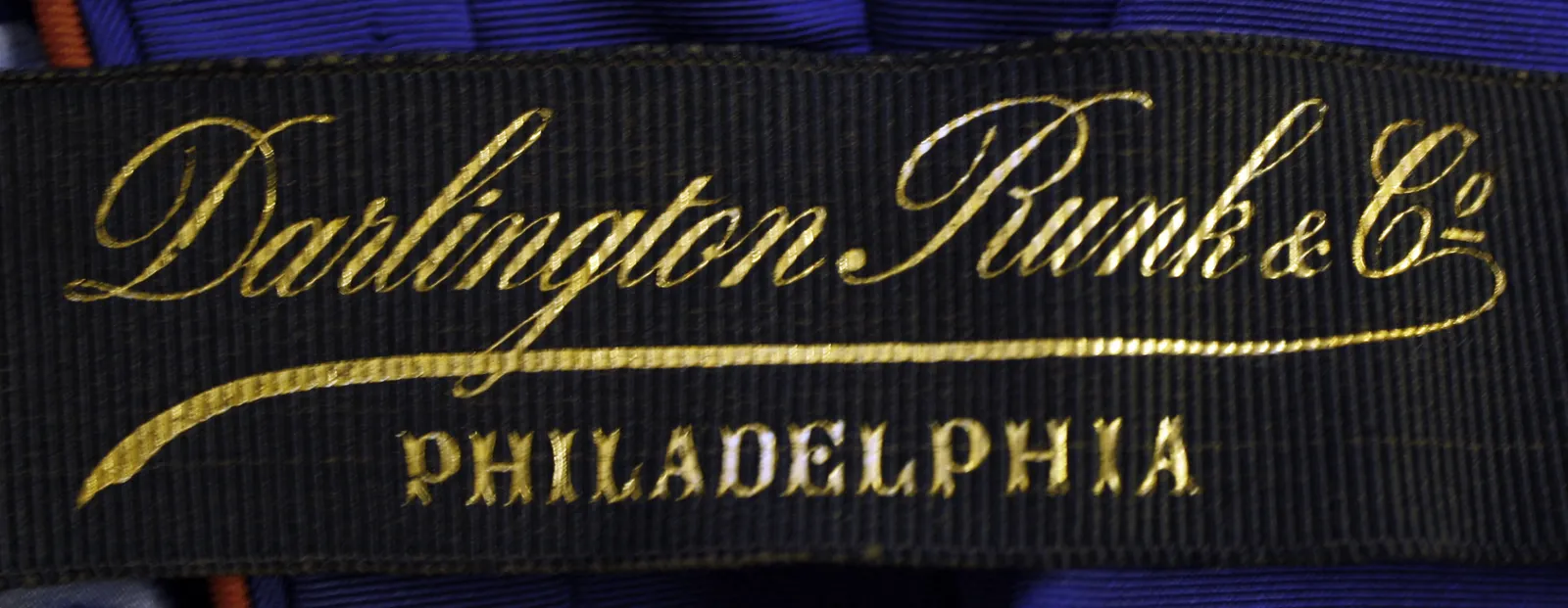 Etiquette avec texte Darlington, Runk & Co. / Philadelphia