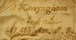 Label met tekst A. Conyngham / Importer / 287 5th Ave. N. Y.