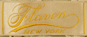 Label met tekst Flaven / NEW YORK