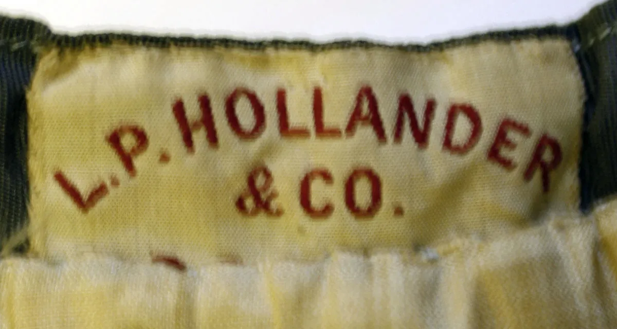 Etiquette avec texte L.P. Hollander & CO., Boston