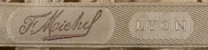 Label met tekst F. Michel / Lyon